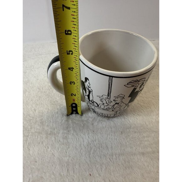 RARE! EPOCH Le Restaurant Dining Room Scene Coffee Mug Black White XLarge - Picture 7 of 10